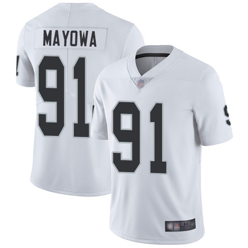 Men Oakland Raiders Limited White Benson Mayowa Road Jersey NFL Football #91 Vapor Untouchable Jersey->nfl t-shirts->Sports Accessory